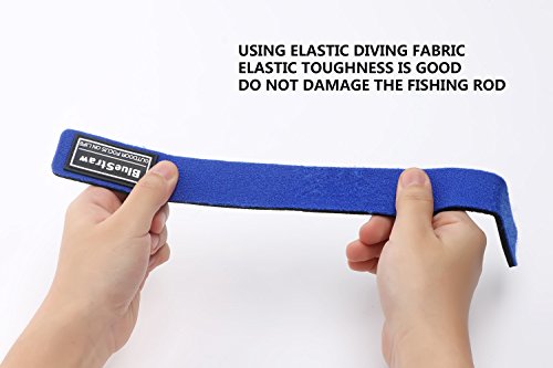 BlueStraw Fishing Rod Belts Ties Stretchy Magic Bait Casting Spinning Rod Straps Holders Fishing Tackle Tie Bag Accessories 6pcs （Random Color） - Thumbnail 6