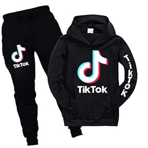 zhaojiexiaodian Tik Tok pullover voor meisjes, Tic Toc pak, pullover meisjes jongens, kleding hoodie en broek pullover…