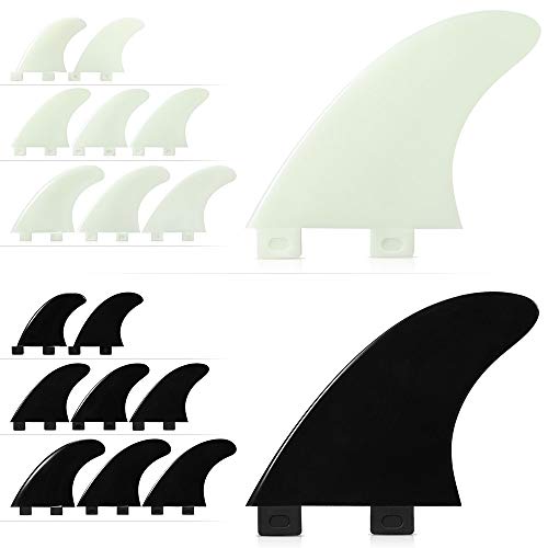image for Gold Happy 3PCS / 2PCS FCS Fins Surfboard Fin Thrusters Tir Fins Fiber
