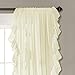 Lush Decor Reyna Ruffle Window Curtain Panel Set, Pair, 54