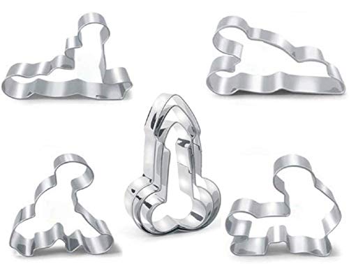 7pcs Party Funny Cookie Cutter Set, D Shapes Stainless Steel Pastry Biscuit Cake Baking Molds for Christmas, Halloween Birthday Wedding Valentine - Thumbnail 3