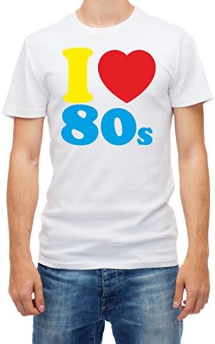 I LOVE THE 80s Men's, Boy, Guy, Fancy Dress Costume 80's Party Top Quality (XL)