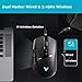 RAPOO Optical Gaming Mouse, Wired and Wireless Modes, Rechargeable, RGB Backlight, Ergonomic Design, 5 Adjustable DPI, 11 Programmable Buttons for Windows, Desktop, Laptop, PC- Blackthumb 2