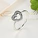 BISAER 925 Sterling Silver Mini Mouse Ring with Cubic Zirconia Fashion Ring for Girls Womens Size 7 to 8