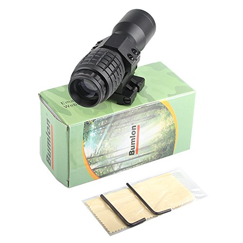 Bumlon Magnifying Scope 3X30mm Focus Adjustable with Flip up Mount Picatinny Weaver Rail