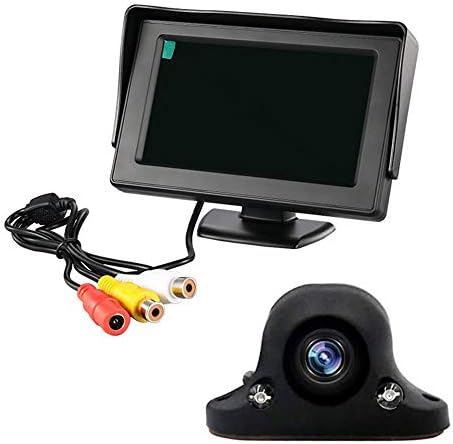Sunny 車用バックカメラ 4 3インチオンダッシュモニターセット 粘着式 取付簡単 リアカメラ サイドカメラ フロントカメラにも 角度調節可 暗視対応 12v専用 広角 ガイドライン有り無し切替可