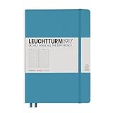 Leuchtturm 1917 Medium Size Hardcover A5 Notebook, Ruled Pages, Nordic Blue