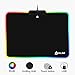KLIM RGB Gaming Mouse Pad - Large LED USB Black Hard Surface Gamer Mousepad - Chroma Lighting Effects - LED Lights Up - 13.7 x 10.3 x 0.4 inches - Ergonomic