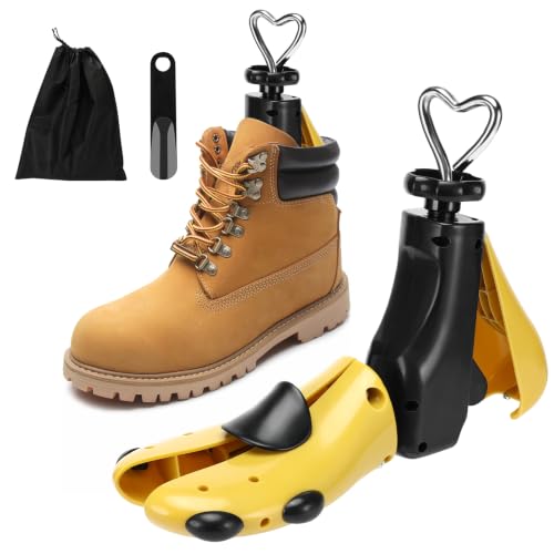 Luziyun Extensor de zapatos para hombre y mujer, tensor de zapatos de 4 vías, para ampliar, longitud y ancho ajustable, con calzador, adecuado para todos los zapatos (40-47)