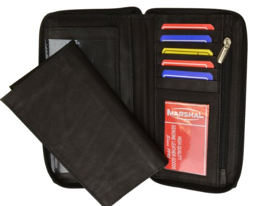Ladies Wallet Checkbook Cover W/ Cowhide Leather #653CF