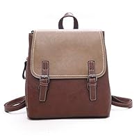 DuoGaoTe Women PU Leather Backpack Purse Fashion Causal Daypack School College Bookbag Laptop Bags For Girls (brown)