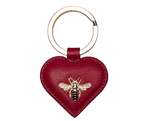Premium Leather Bumble Bee Keyring by Mala Leather