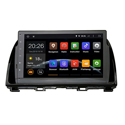 SYGAV Android 5.1.1 Lollipop Car Stereo Video Player GPS Navi for Mazda 6 Atenza 2013 2014 2015 In-dash 10.2 Inch 1024x600 Quad Core with Wifi Bluetooth Radio