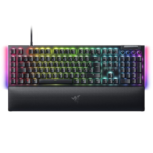 Razer BlackWidow V4 Mechanical Gaming Keyboard, Chroma RGB (Mechanical Switches, Green, 6 Dedicated Macro Keys, ABS Keys) FR Layout | Black