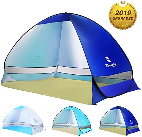 WLOVETRAVEL Outdoor Automatic Pop Up Beach Tent, Portable Cabin Camping Tent Sun Shelter for 3-4 Person