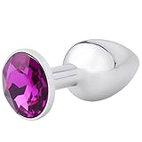 AKStore Small Super Quality Deluxe Steel Fetish Plug Anal Butt Jewelry for Fetish Kinky Sex Love Games Personal Sex Massager Good Valentine 'S / Birthday Gift (Purple)