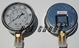 NEW STAINLESS STEEL LIQUID FILLED PRESSURE GAUGE WOG WATER OIL GAS 0 to 100 PSI LOWER MOUNT 0-100 PSI 1/4