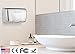 JETWELL Compact Hand Dryer for Bathrooms Commercial- Heavy Duty High Speed AC 110-130V Stainless Steel Hand Dryers- Warm Wind Hand Blower Hand Dryer