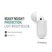 KeyBudz AirPods 2 & 1 Case [Front LED Visible] Protective Silicone Cover and Skin Compatible with Apple AirPods (Without Carabiner, Clear)