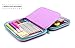 Purple Rainbow Unicorns Girls Big Hardtop Pencil Case with Compartment - Cute School Stationery Supply Organizer Box Pen Holder for Kids Children Toddlers