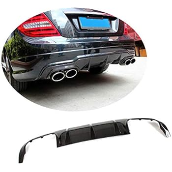 Amazon.com: MCARCAR KIT W204 Rear Diffuser, Carbon Fiber Rear Bumper Diffuser for Mercedes Benz ...
