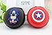 Finex - Set of 2 - CAPTAIN AMERICA Earphone Earpods In-ear Headphone USB cable Portable Hard Shell case