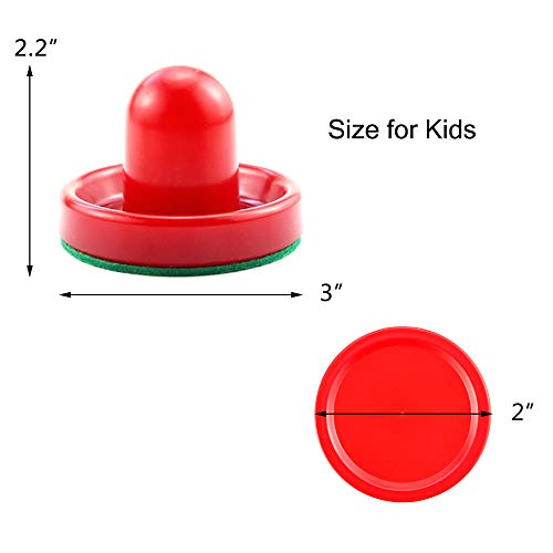 Bignc Light Weight Air Hockey Pushers Red Replacement Pucks (4 Striker