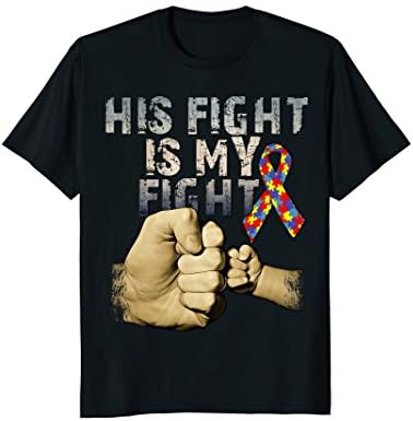 TeerendingsHis Fight Is My Fight Autism Awareness and Support T-Shirt T-ShirtOEKO-TEX STANDARD 100