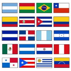 Amazon.com : 20 Latin American Countries Complete Flag Set ...