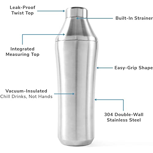 Elevated Craft Hybrid Cocktail Shaker Premium Vacuum Insulated