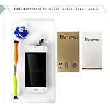 Litsped iphone 5s Replacement Screen,LCD Touch Screen Digitizer Glass Replacement Full Assembly (iphone 5S white)