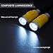 LEDGLE LED Neck Light for Reading Rechargeable Neck Flashlight for Knitting, 3 Adjustable Brightness, Flexible Soft Silicone Arms - for Reading Knitting Crocheting Camping Repairing (Yellow)