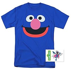 Sesame Street Grover Face T Shirt & Stickers