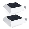 HOSHINE(2 Pack) Solar Powered Gutter Lights security light Outdoor Solar Powered 6 Led Waterproof Durable/ Fence Driveway Garden Patio Path Decking Light Made For Quality Outdoor Life