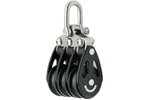 BLUESHARK 28mm Fixed Triple Aluminum Sailing Block Choose Quantity (1-Pack) 2102