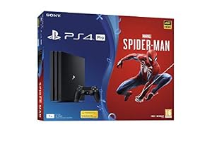 Image of Sony Playstation Pro 1TB Console & Marvel's Spiderman Game Bundle (UK Import)