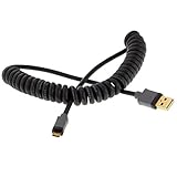 Mediabridge USB 2.0 - Micro-USB to USB Coiled Cable (2.5-6 Feet) - High-Speed A Male to Micro B (Part# 30-004-04C )