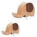 Cell Phone Stand, Wood Made Elephant Phone Stand for Smartphone with Pen Holder Desk Organizer (Larger)