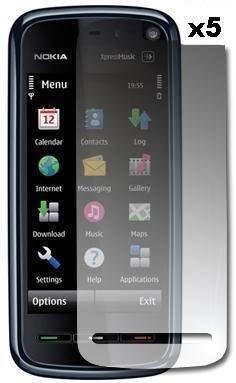 5 Pack of Premium Reusable LCD Screen Protector for Nokia XpressMusic 5800 [Accesory Export Packaging]