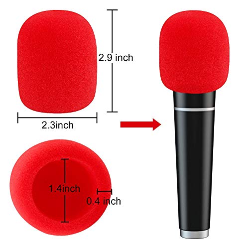 20 Pack Thick Handheld Stage Microphone Windscreen Foam Cover Karaoke DJ (10 Color)