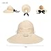 mysuntown Women's Summer Foldable Straw Sun Visor with Cute Bowtie