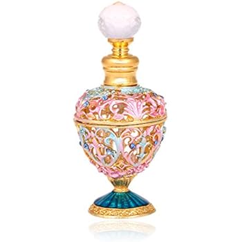 YUFENG Restoring Ancient Ways Hollow-Out Rattan Flower Perfume Bottles Empty Refillable (Flower 1)