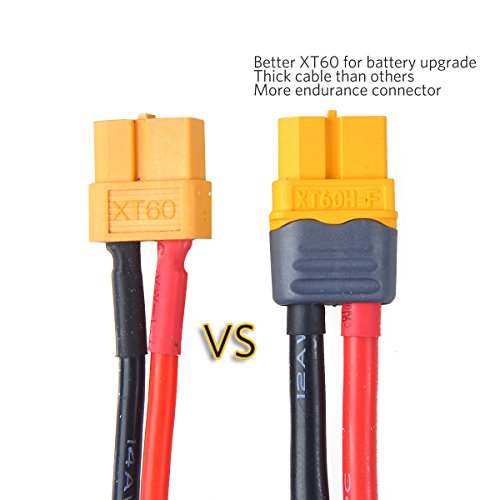 4pcs XT60 Plug Male Female Connector with Sheath Housing Connector with 150mm 12AWG Silicon Wire for RC Lipo Battery FPV Drone