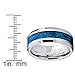 Tungsten Carbide Created Blue Green Opal Inlay 1/3