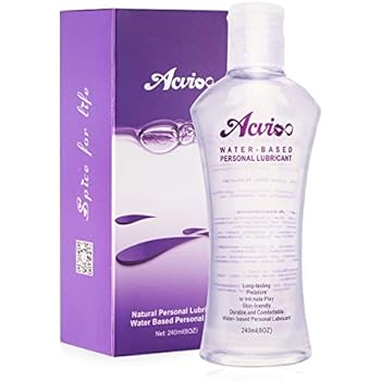 Acvioo Water Based Personal Lubricant, Long Lasting Sex Lube for Men, Women and Couples- Lubrication Gel Without Parabens or Glycerin 8 oz
