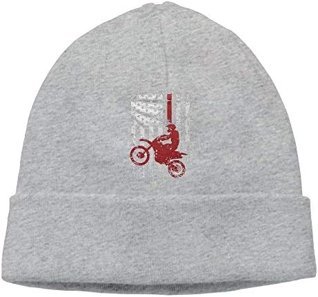 Personality Caps Hats USA Flag Dirtbike Motocross Unisex Fashion Beanie Knit Hat Cap
