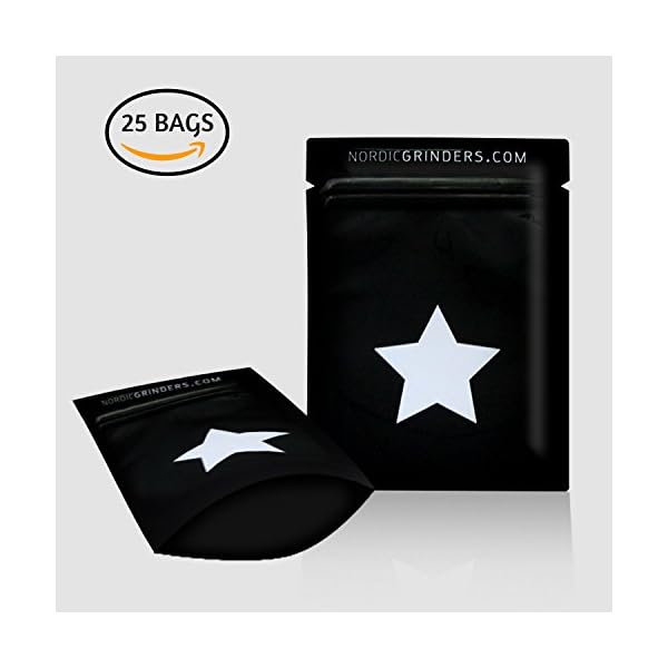 Premium-Smell-Proof-Bags-25-Pack-of-Small-Bags-By-Nordic-Grinders-Leak-Proof-Reusable-Odor-resistant-Keep-the-smell-of-spices-and-herbs-away-4×6-Inches Premium-Smell-Proof-Bags-25-Pack-of-Small-Bags-By-Nordic-Grinders-Leak-Proof-Reusable-Odor-resistant-Keep-the-smell-of-spices-and-herbs-away-4×6-Inches