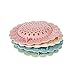 Shower Drain Hair Catcher Hair Stopper,Yihui Flower Shaped Rubber Drain Protector Hair Strainer Snare for Kitchen and Bathtub-4 Pack in Assorted Colors