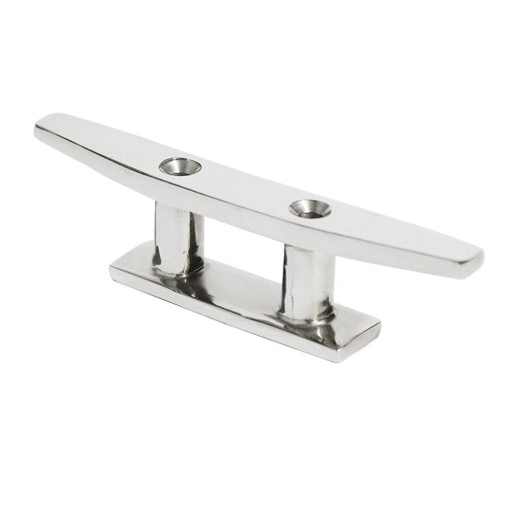 Hopbucan 8 Inch Open Base Boat Cleat 316 Stainless Steel Hardware Boat Cleats for Marine Boat Deck Rope Tie Yacht Accessories