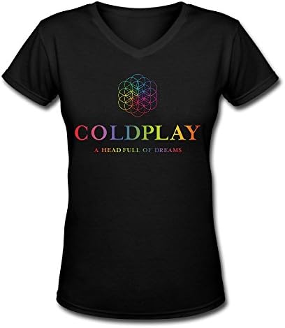 Coldplay A Head Full Of Dreams Tour 2016 Logo.png V Neck T Shirt For Women Black